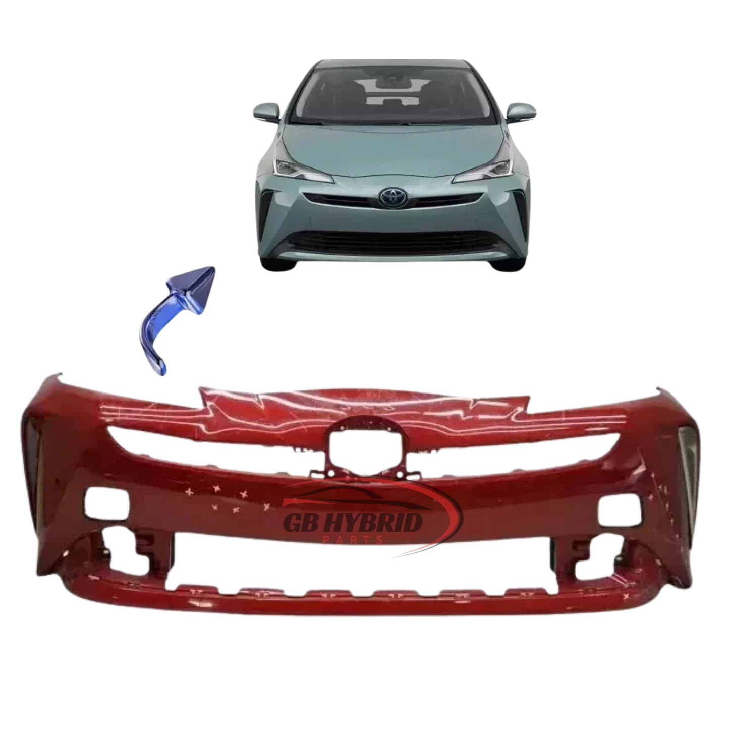 Toyota Prius 2019-2022 Front Bumper Red GB Hybrid Parts