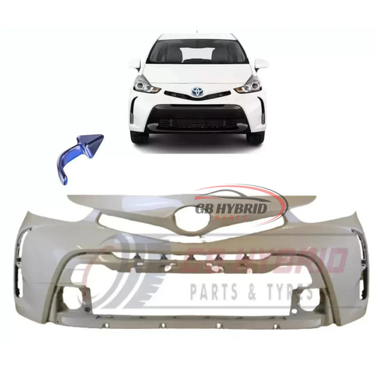 New Toyota Prius Plus 2016-2022 Front Bumper White (Paint 040) GB Hybrid Parts