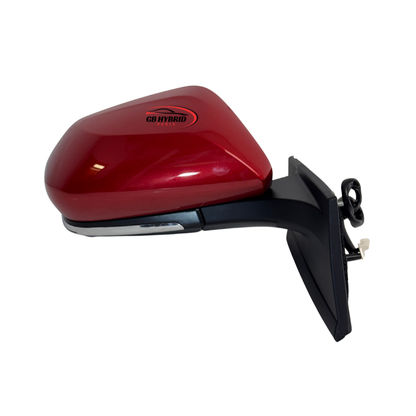 Toyota Prius 2016-2022 Driver Side Mirror Red With BSM Electric Auto Fold GB Hybrid Parts